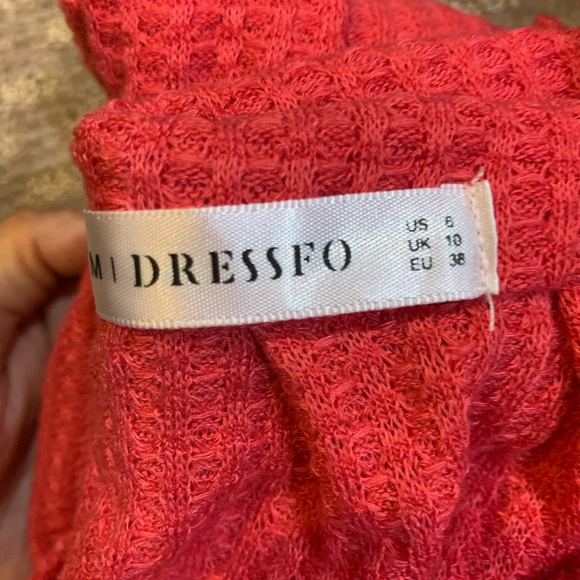 Coral off the shoulder sweater with spaghetti straps - Picture 6 of 6